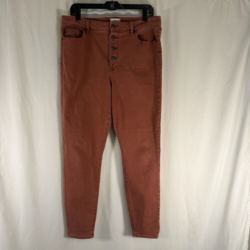 PISTOLA Jeans Women's 33 Pink Denim Button Fly 5 Pocket High Rise Cotton Blend
